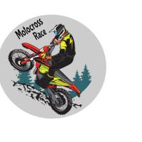 Motocross Autoaufkleber/Wandtattoo Sticker Motorrad Bike Race Personalisierbar Konturgeschnitten und ohne Hintergrund Bild 4