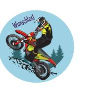 Motocross Autoaufkleber/Wandtattoo Sticker Motorrad Bike Race Personalisierbar Konturgeschnitten und ohne Hintergrund Bild 5