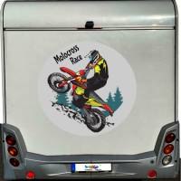 Motocross Autoaufkleber/Wandtattoo Sticker Motorrad Bike Race Personalisierbar Konturgeschnitten und ohne Hintergrund Bild 6