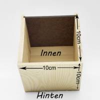 Ninja Holz Stiftebox personalisiert z. B. mit Name und Schriftartwahl | 10x10x10cm | Stiftehalter Bild 6