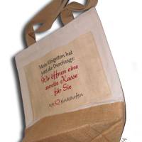 Große bestickte Shopping-Tasche personalisierter Shopper Tasche mit Wunschnamen Jutetasche Baumwoll-Segeltuch Bild 4