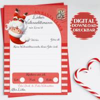 Wunschliste & Brief an den Weihnachtsmann. Weihnachtspost | Kindergarten Basteln Bild 2