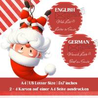 Wunschliste & Brief an den Weihnachtsmann. Weihnachtspost | Kindergarten Basteln Bild 5