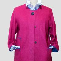 Damen Walk Tunika in Himbeere Farbe leicht Violett Bild 1
