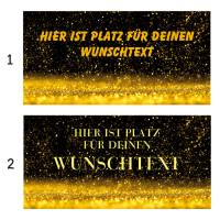 Banner Event 100 x 50 cm - personalisierbar | goldener Glitter - personalisierbar mit Wunschtext Bild 2