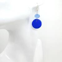 kleine blaue Ohrringe, blaue Ohrhänger, kleine Ohrringe, blaue Ohrringe, Handgemacht, Geschenk für Freundin Bild 2