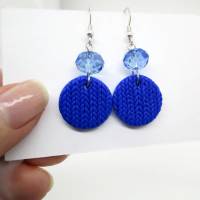 kleine blaue Ohrringe, blaue Ohrhänger, kleine Ohrringe, blaue Ohrringe, Handgemacht, Geschenk für Freundin Bild 4
