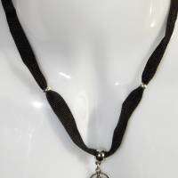 Schwarzes Gothic Halsband mit Pentagramm Bild 2