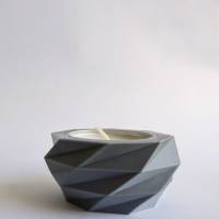 Teelichter mit Halter im Low Poly Design - Stilvolle Deko in klassischen Farben - Teelichthalter als Geschenkidee Bild 2