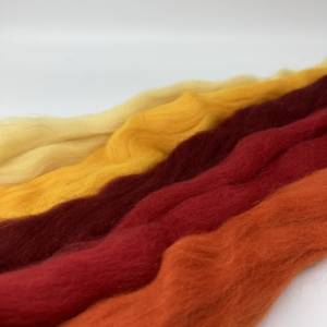 Wollmixtüte vom Bergschaf rot/orange/gelb, Bild 6