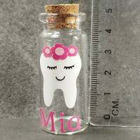 Zahnglas für Milchzähne Individualisiert mit Namen und Zahnmotiv Bild 9