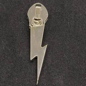Zipper Blitz, breit, silber, 1 Stück / Schieber für Reißverschlüsse mit Spiralraupe Bild 2