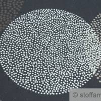 Stoff Baumwolle Panama schwarz Kreis braun beige Flammgarn ecru Punktchen Bild 4