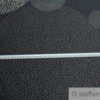 Stoff Baumwolle Panama schwarz Kreis braun beige Flammgarn ecru Punktchen Bild 6