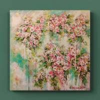 FRÜHLINGSWIND - florales, abstraktes Gemälde auf Leinwand von Christiane Schwarz Bild 1