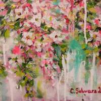 FRÜHLINGSWIND - florales, abstraktes Gemälde auf Leinwand von Christiane Schwarz Bild 10