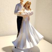 XL - Hochzeit  und Taufe Geldgeschenk Hochzeitspaar - Brautpaar mit Baby - Dekoartikel 27 cm groß Bild 2