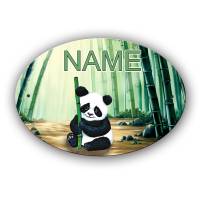 Türschild Motiv Panda mit Name / Personalisierbar Bild 1