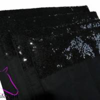 Bandagierunterlagen - 1 Paar - schwarz - Pailletten Bild 1