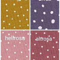 Bluse oder Kleid aus Musselin, Punkte, verschiedene Farben möglich, Gr. 74-128 Bild 9