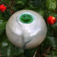 Rosenkugel  beige mit Glashäubchen Gartenkeramik für Stab Bild 5