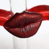 Vase "Red Lips", resinart Bild 2