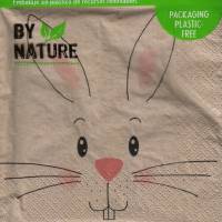20 Lunchservietten Bunny, Osterhase mit Strichen und Punkten gemalt, von By Nature Bild 1