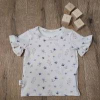T-Shirt mit kurzen Rüschenärmeln Bio Jersey Blush Blüten Größe 74 Bild 1