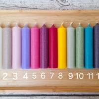 Stabkerzen 100x22 mm ~ verschiedene Farben ~ bunte Kerzen ~ Kerze Bild 1
