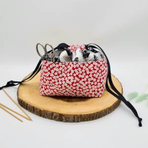 Projektbeutel, Project Bag, knitting Bag, Bobbeltasche, Wollbeutel, Aufbewahrung Strickzeug, Projekt Bag, Drawstring Bag Bild 5