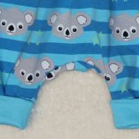 New Born Baby Set - Pumphose & Mütze Jersey Türkise/Blau Koalabär Gr. 50-62 Bild 3
