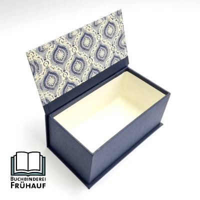 ABVERKAUF /// Kästchen Box Klappdeckelkasten Blau Weiß – Schmuckkasten, Utensilo & Geschenkbox