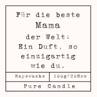 Individuelle Duftkerze, Kerze im Apothekerglas, Spruch für die Mama, Geschenk zum Muttertag Bild 3