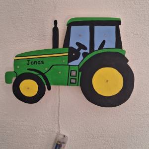 Traktor Trecker Led Schlummerlicht Nachtlicht Kinderzimmerlampe Wandlampe Schlaflampe Landwirtschaft Schlepper Landwirt Bild 2