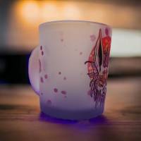 Teeglas mit Farbverlauf, satiniert, lila Ostern Hase Bild 2