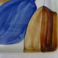 Keramik-Serviertablett mit erfrischendem Obstdekor. Handgemalt. 24 x 31 cm Bild 8