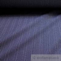 Stoff Baumwolle Stresemann Streifen dunkelblau weiß Stresemannstreifen stabil Bild 1