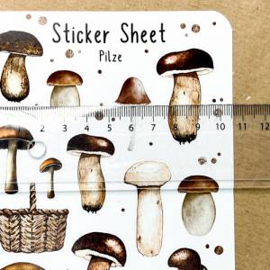 Sticker Pilze | Fliegenpilz | Herbst | Aufkleber Bulletjournal | Journal Sticker | Watercolor Bild 4