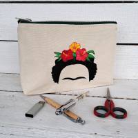 Schlampermäppchen Frida, Frida mit Blumenkrone, Stiftemäppchen, Bild 1