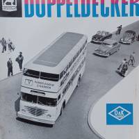 Prospekt Büssing Doppeldecker Trambus mit Unterflur-Dieselmotor  Sept. 1957 Bild 1