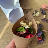 Blumentüten weiß oder braun | 30 Papierdrucke | Blumentüte Hochzeit | DIY Bild 1
