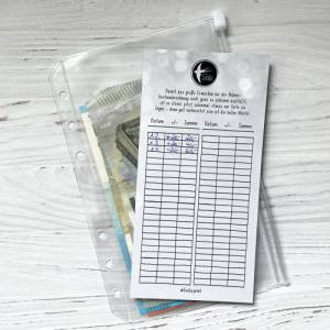Budgetplaner | Heizung Nebenkosten Sparplan | Tracker | Sparziel | passend für A6 Umschlagtaschen Bild 5