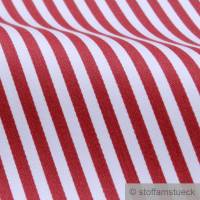 Stoff Polyester Baumwolle Satin Römerstreifen rot weiß 3 mm Bild 2