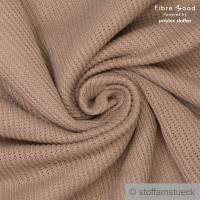 Stoff Baumwolle Polyester Rib Jersey grob beige Fibre Mood Rippenjersey Bild 1