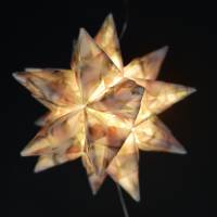 Bascettasterne Origami Bastelset 10 Sterne transparent Rosen und Ranken 5,0 cm x 5,0 cm Bild 3