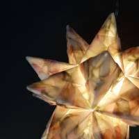 Bascettasterne Origami Bastelset 10 Sterne transparent Rosen und Ranken 5,0 cm x 5,0 cm Bild 4
