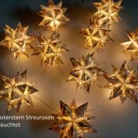 Bascettasterne Origami Bastelset 10 Sterne transparent Rosen und Ranken 5,0 cm x 5,0 cm Bild 5