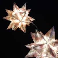 Bascettasterne Origami Bastelset 10 Sterne transparent Rosen und Ranken 5,0 cm x 5,0 cm Bild 7