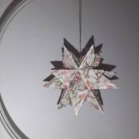 Bascettasterne Origami Bastelset 10 Sterne transparent Rosen und Ranken 5,0 cm x 5,0 cm Bild 8