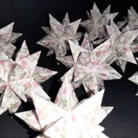 Bascettasterne Origami Bastelset 10 Sterne transparent Rosen und Ranken 5,0 cm x 5,0 cm Bild 9